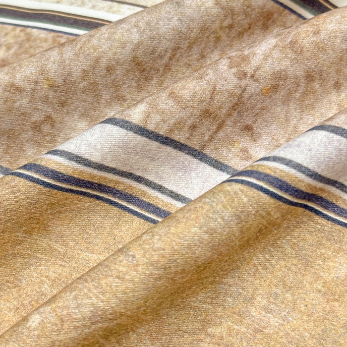 91家纺网 家纺一手货源 找家纺 喜四方 2025新款加厚全棉大版印花四件套 复古图腾-咖