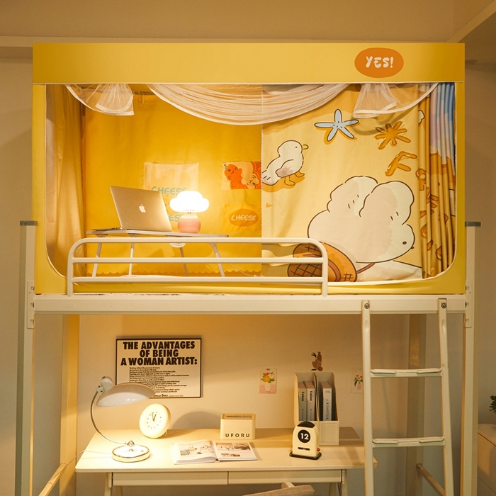 91家纺网 家纺一手货源 找家纺 卓尔居 2025新款学生遮光蚊帐 forever