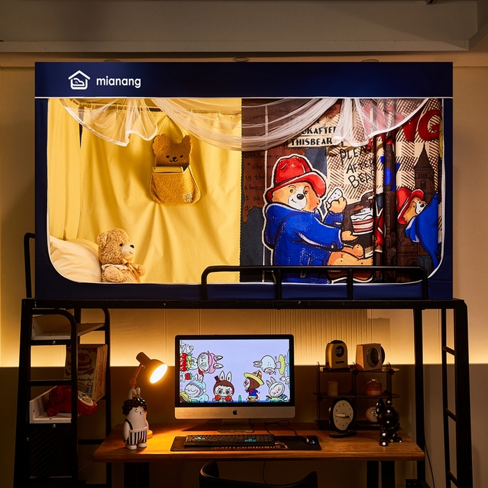 91家纺网 家纺一手货源 找家纺 卓尔居 2025新款学生遮光蚊帐 帕蒂熊