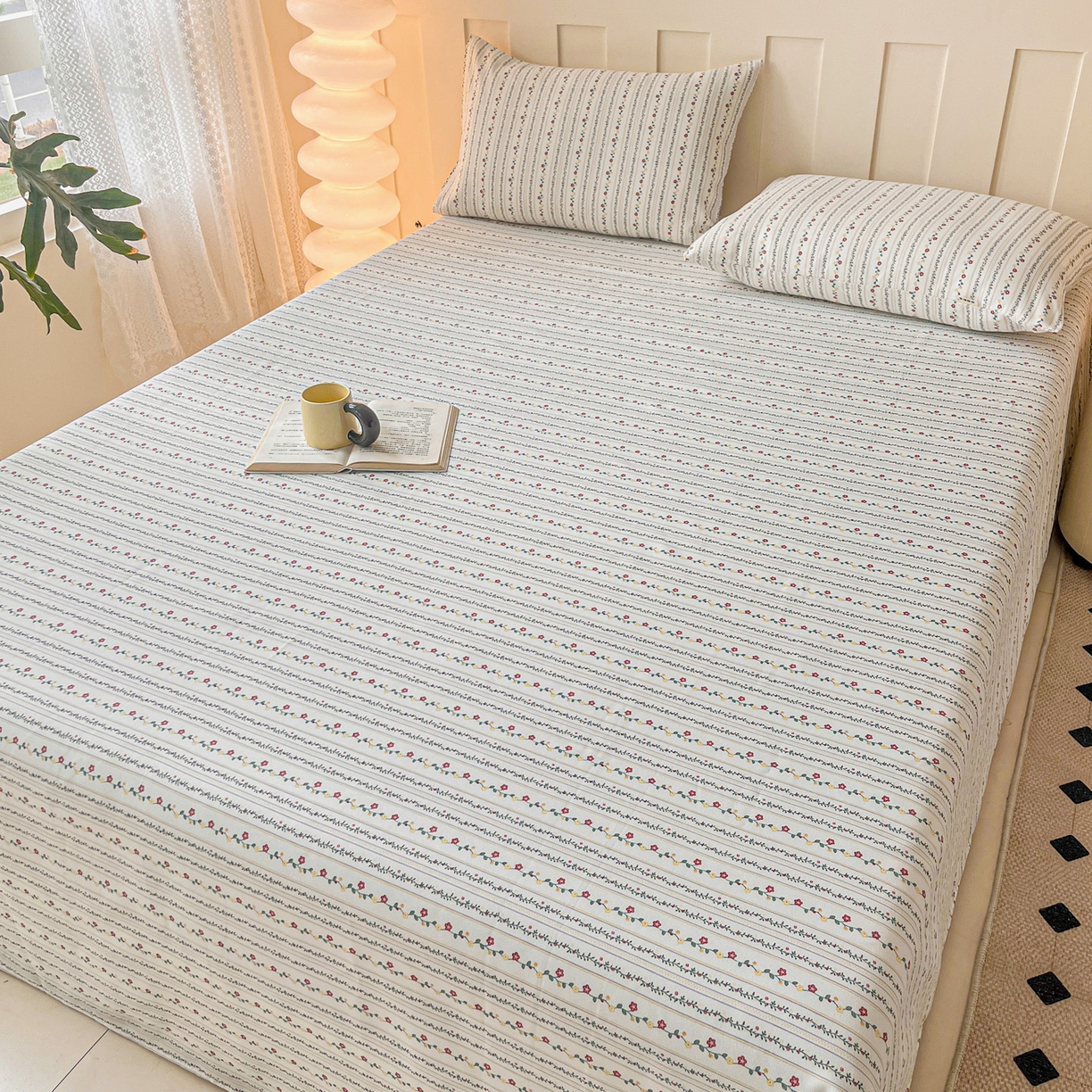 91家纺网 家纺一手货源 找家纺 首爱家纺2025新款升级细纱老粗布床单(量大从优) 风雅