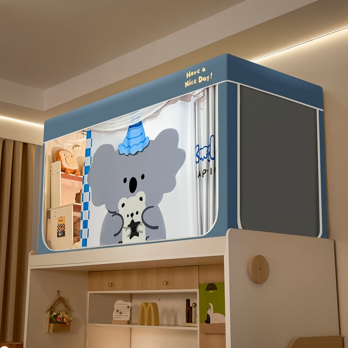 91家纺网 家纺一手货源 找家纺 卓尔居 2025新款学生遮光蚊帐 考拉