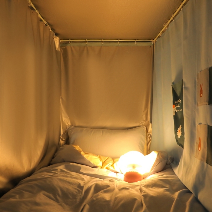 91家纺网 家纺一手货源 找家纺 卓尔居 2025新款学生遮光蚊帐 蓝色小狗