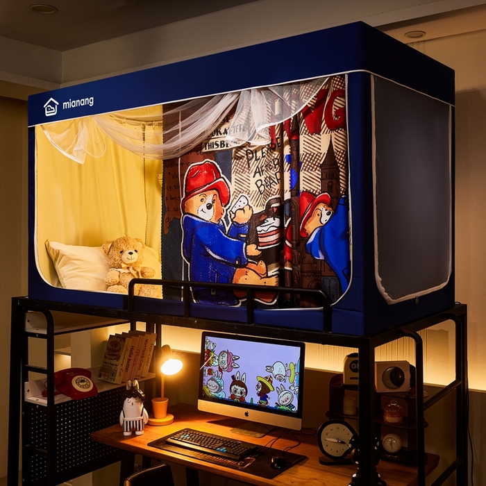 91家纺网 家纺一手货源 找家纺 卓尔居 2025新款学生遮光蚊帐 帕蒂熊