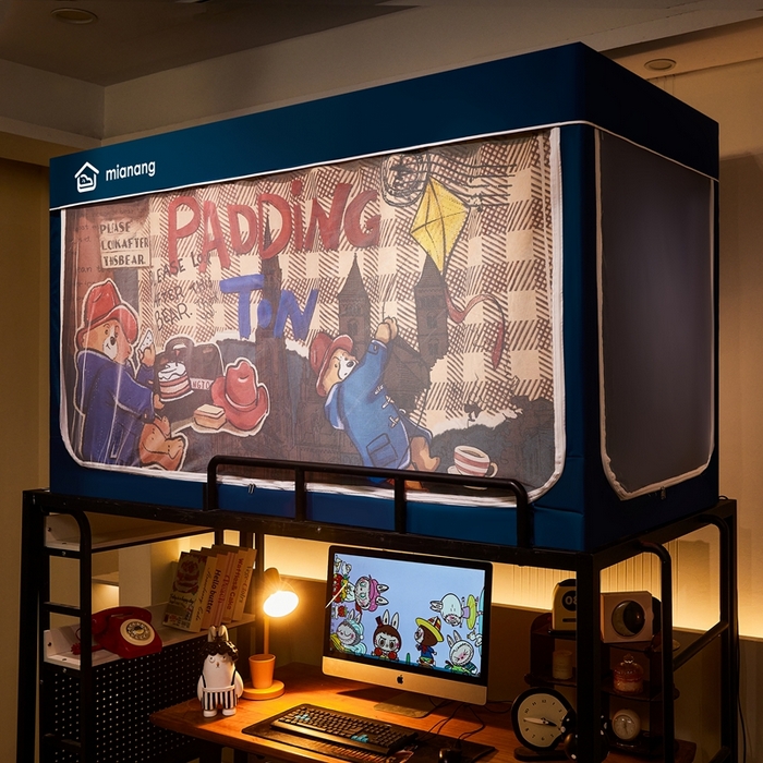 91家纺网 家纺一手货源 找家纺 卓尔居 2025新款学生遮光蚊帐 帕蒂熊