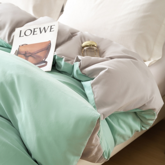 91家纺网 家纺一手货源 找家纺 （总）憨豆家纺 2025新款全棉磨毛加厚长绒棉单被套纯色学生宿舍贡缎100%纯棉被套