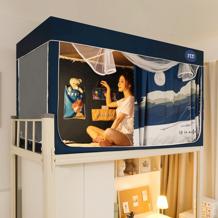 91家纺网 家纺一手货源 找家纺 卓尔居 2025新款学生遮光蚊帐 度日