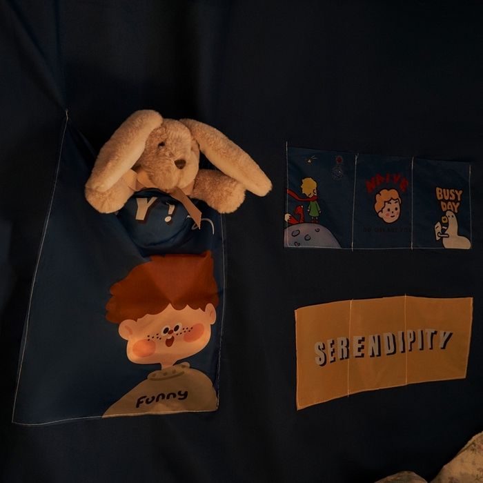 91家纺网 家纺一手货源 找家纺 卓尔居 2025新款学生遮光蚊帐 画画小熊