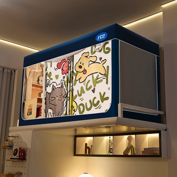 91家纺网 家纺一手货源 找家纺 卓尔居 2025新款学生遮光蚊帐 搞怪动物