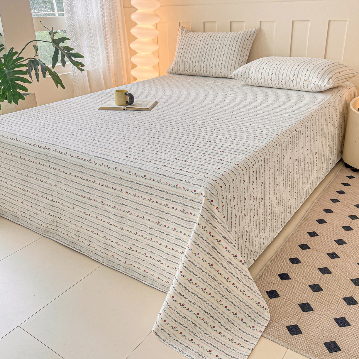 91家纺网 家纺一手货源 找家纺 金泰莱2025新款升级细纱老粗布床单(量大从优) 风雅