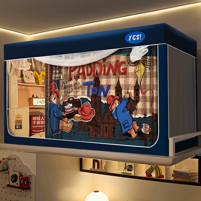 91家纺网 家纺一手货源 找家纺 卓尔居 2025新款学生遮光蚊帐 帕蒂熊