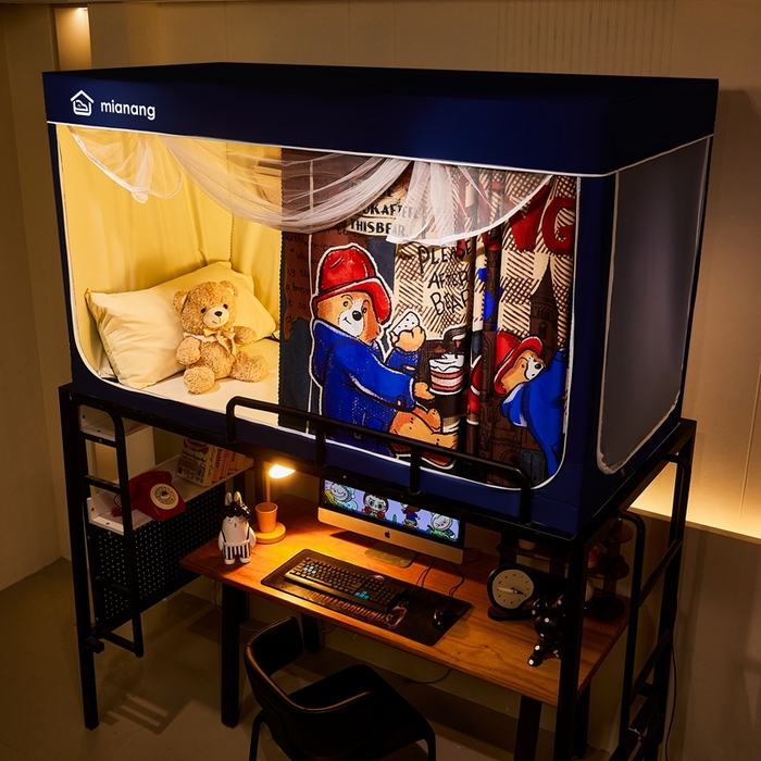 91家纺网 家纺一手货源 找家纺 卓尔居 2025新款学生遮光蚊帐 帕蒂熊