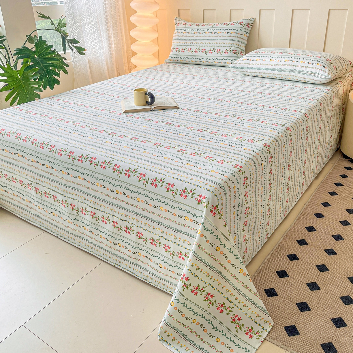 91家纺网 家纺一手货源 找家纺 棉乐町家居2025新款升级细纱老粗布床单(量大从优) 晨曦