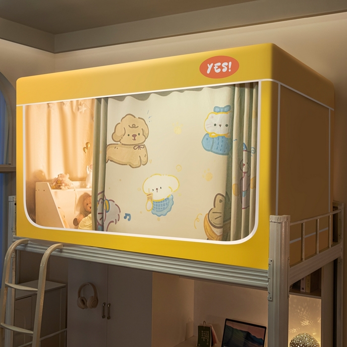 91家纺网 家纺一手货源 找家纺 卓尔居 2025新款学生遮光蚊帐 猫猫狗狗