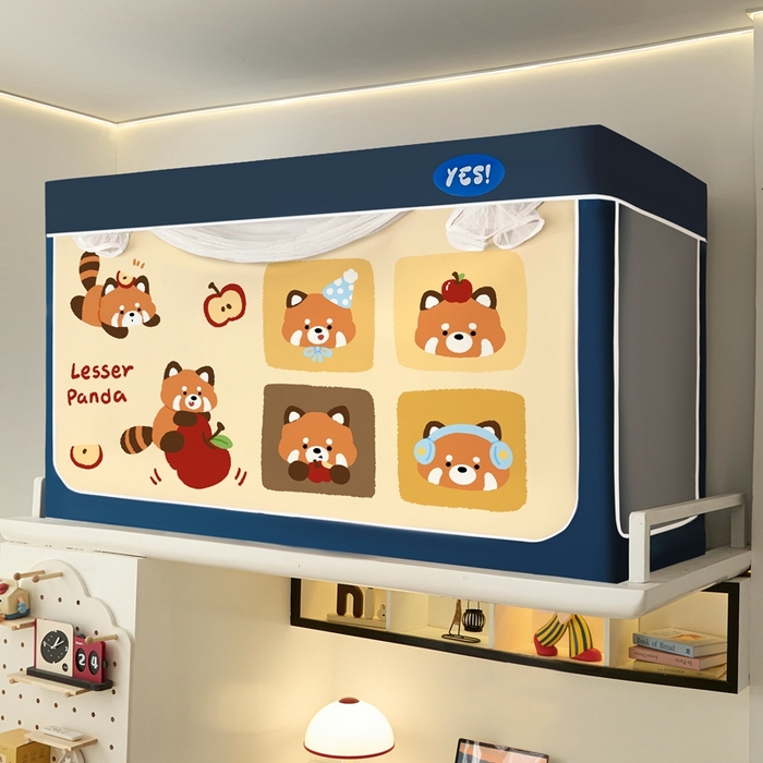 91家纺网 家纺一手货源 找家纺 卓尔居 2025新款学生遮光蚊帐 小浣熊