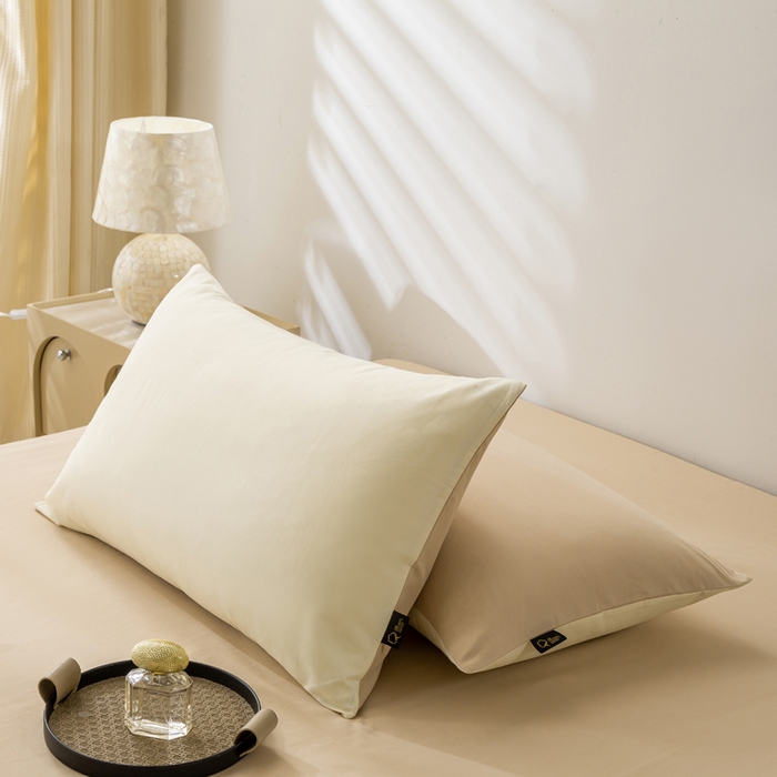 91家纺网 家纺一手货源 找家纺 （总）沃尔居 2025新款全棉磨毛单件枕套加厚长绒棉100%纯棉枕套