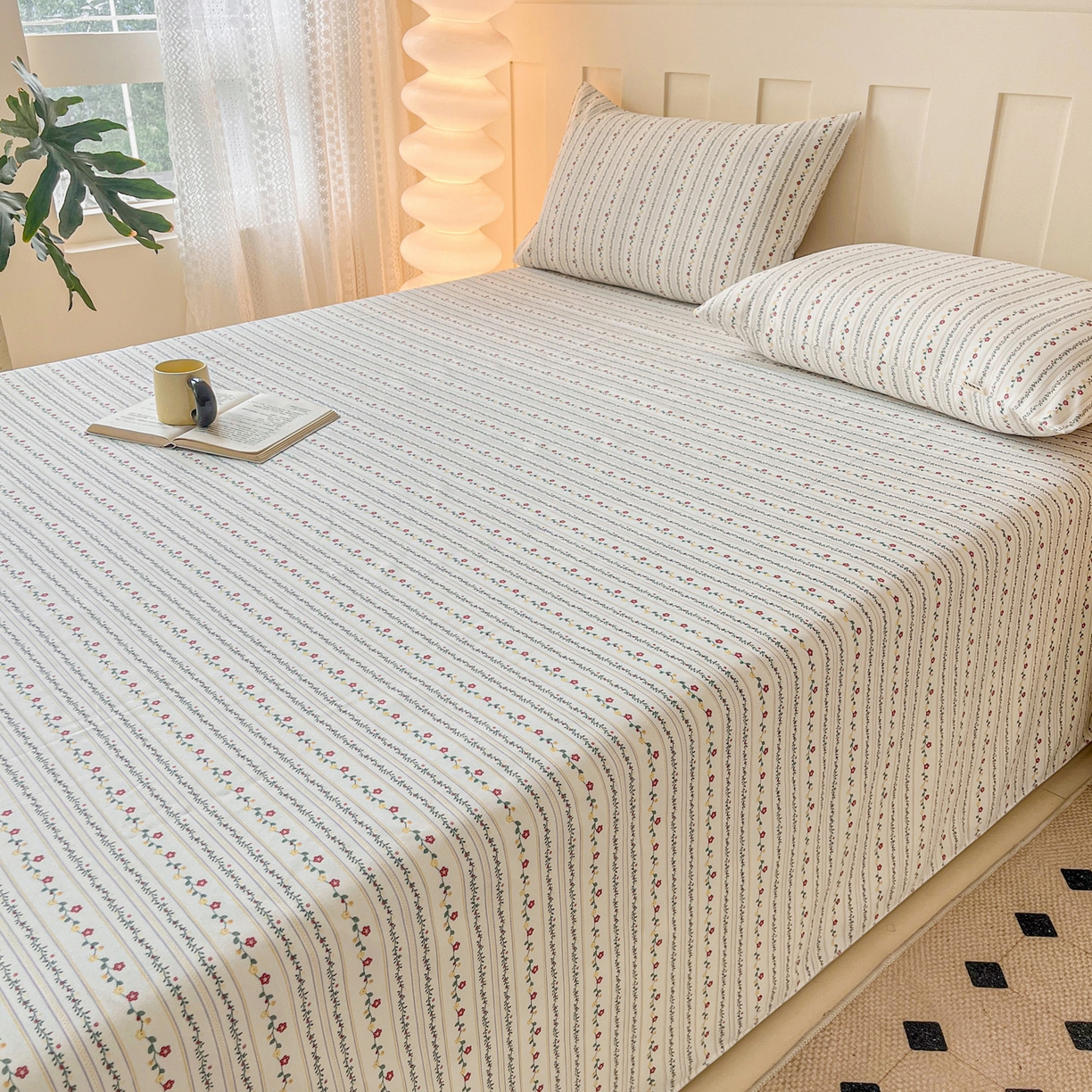 91家纺网 家纺一手货源 找家纺 首爱家纺2025新款升级细纱老粗布床单(量大从优) 风雅