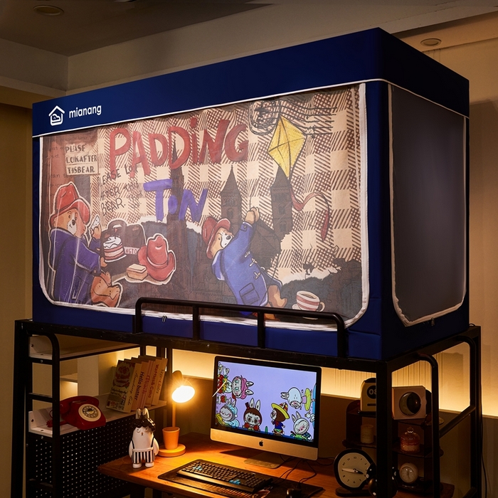 91家纺网 家纺一手货源 找家纺 卓尔居 2025新款学生遮光蚊帐 帕蒂熊