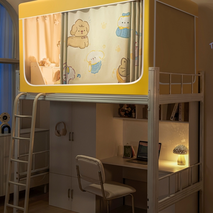 91家纺网 家纺一手货源 找家纺 卓尔居 2025新款学生遮光蚊帐 猫猫狗狗