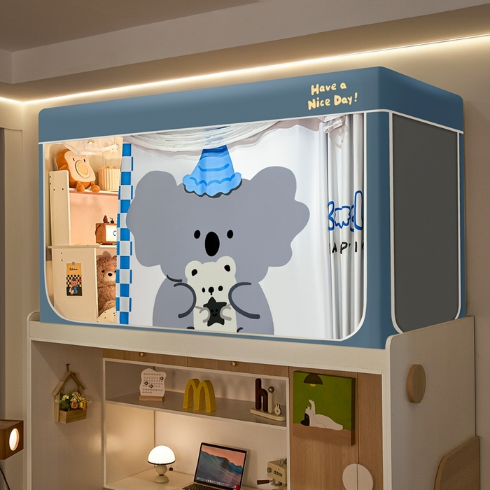 91家纺网 家纺一手货源 找家纺 卓尔居 2025新款学生遮光蚊帐 考拉