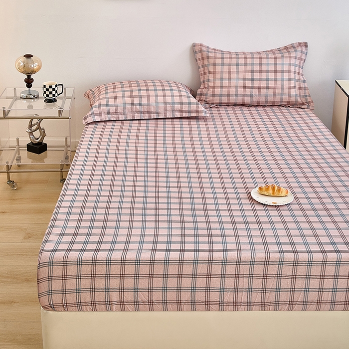 91家纺网 家纺一手货源 找家纺 锦罗绣 2025新款全棉双层纱印花系列单床笠 格调王