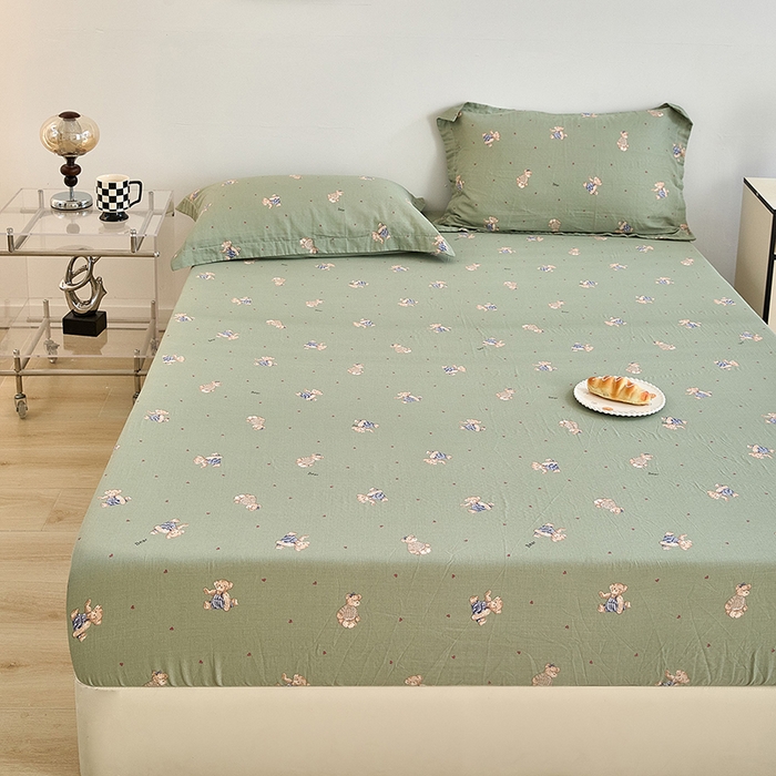 91家纺网 家纺一手货源 找家纺 （总）锦罗绣 2025新款全棉双层纱印花系列单床笠