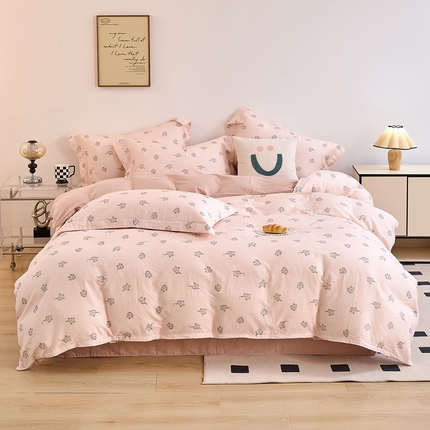 91家纺网 家纺一手货源 找家纺 （总）2025新款全棉双层纱印花四件套（第二批）