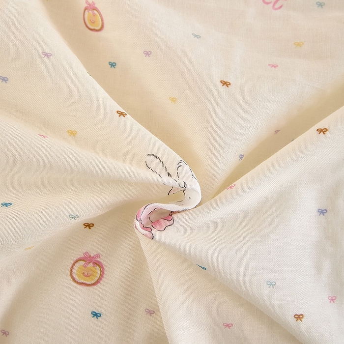 91家纺网 家纺一手货源 找家纺 2025新款全棉双层纱印花四件套（第二批）精灵猫咪