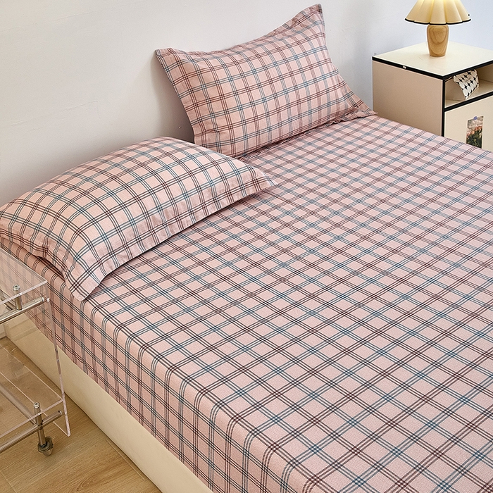 91家纺网 家纺一手货源 找家纺 锦罗绣 2025新款全棉双层纱印花系列单床笠 格调王