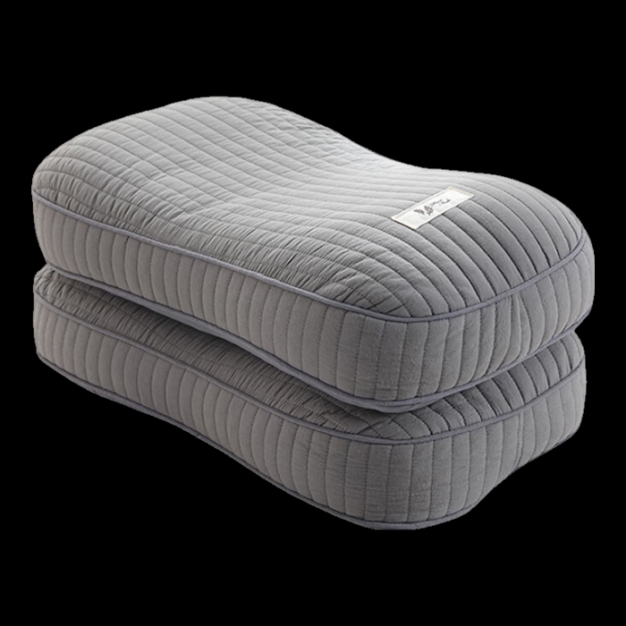 91家纺网 家纺一手货源 找家纺 合纵跨境工厂 2025新款全棉磨毛韩式砂洗全荞麦枕头枕芯 韩式砂洗全荞麦枕-灰色 48x26cm/只