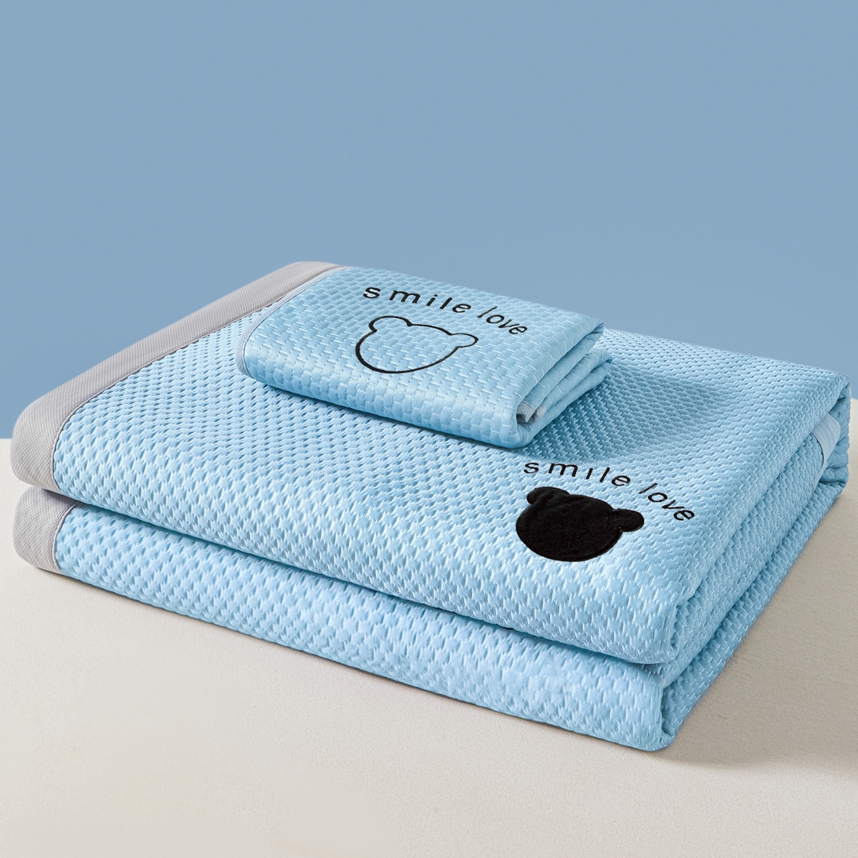 91家纺网 家纺一手货源 找家纺 （总）奇丝雅2025新款冰豆豆凉席冰丝床单单件冰丝席家用单人学生宿舍上下铺寝室-成人款