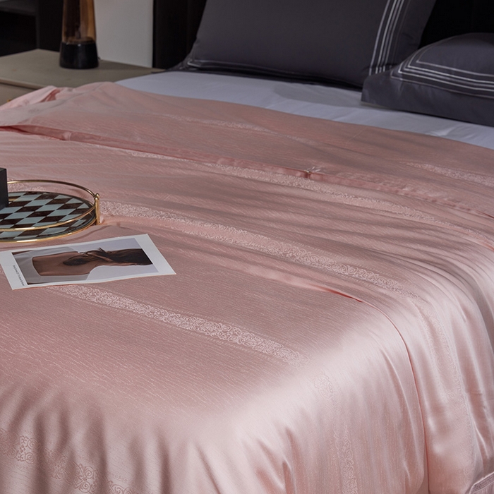 91家纺网 家纺一手货源 找家纺 群鹿蚕丝羽绒馆 2025新款高支全棉蚕丝被镂空款绫系列【柞蚕丝填充可质检】 镂空款绫系列藕玉