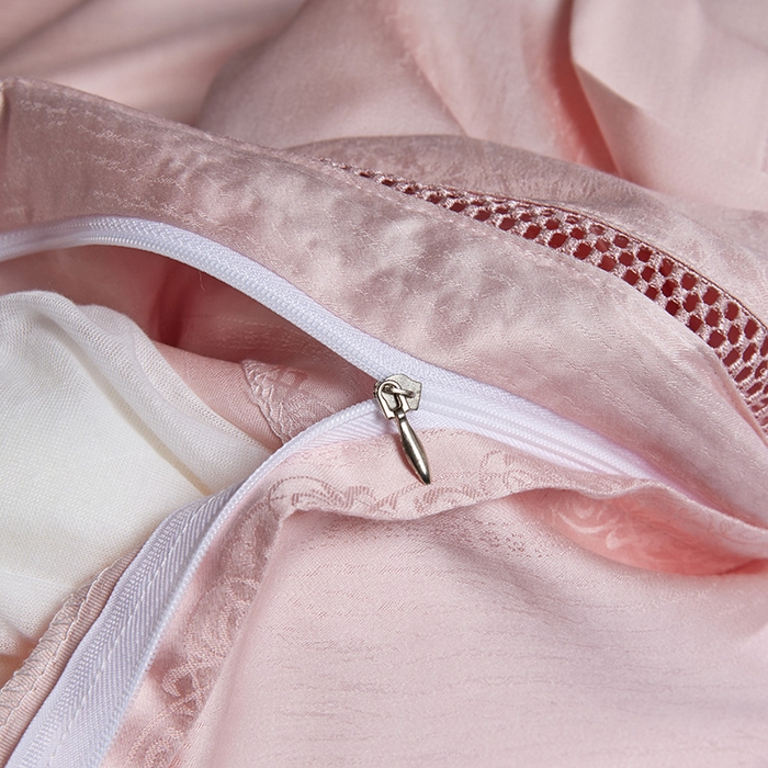 91家纺网 家纺一手货源 找家纺 群鹿蚕丝羽绒馆 2025新款高支全棉蚕丝被镂空款绫系列【柞蚕丝填充可质检】 镂空款绫系列藕玉