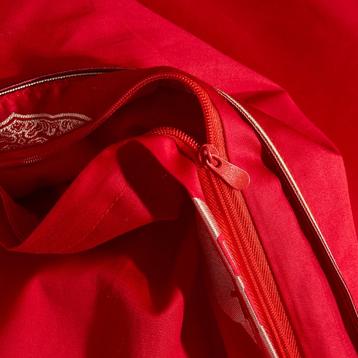 91家纺网 家纺一手货源 找家纺 群鹿蚕丝羽绒馆 2025新款高支全棉蚕丝被喜事连连系列【柞蚕丝填充可质检】 喜事连连 红