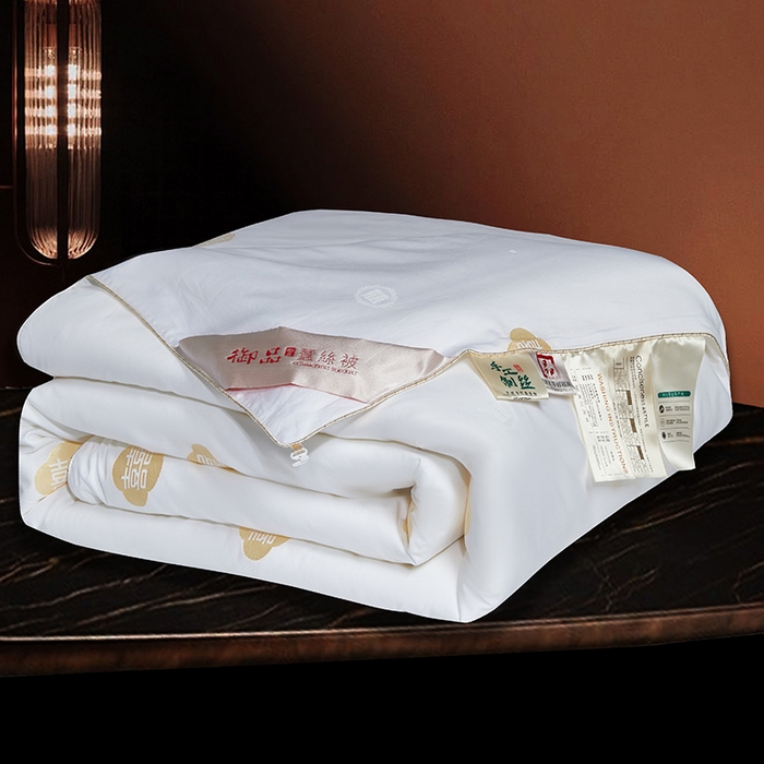 91家纺网 家纺一手货源 找家纺 群鹿蚕丝羽绒馆 2025新款高支全棉蚕丝被喜事连连系列【柞蚕丝填充可质检】 喜事连连 奶金