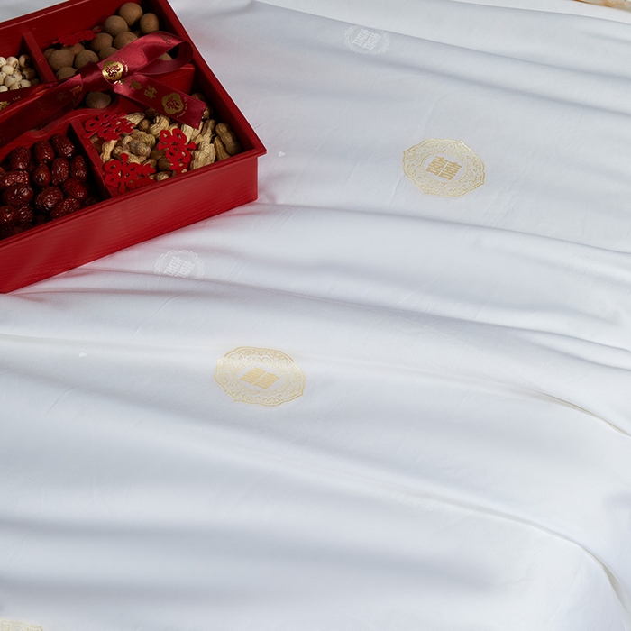 91家纺网 家纺一手货源 找家纺 群鹿蚕丝羽绒馆 2025新款高支全棉蚕丝被喜事连连系列【柞蚕丝填充可质检】 喜事连连 奶金