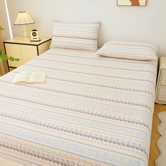 91家纺网 家纺一手货源 找家纺 （总）首爱家纺 2025新款升级细纱原棉老粗布印花单床笠床笠单件单品床笠