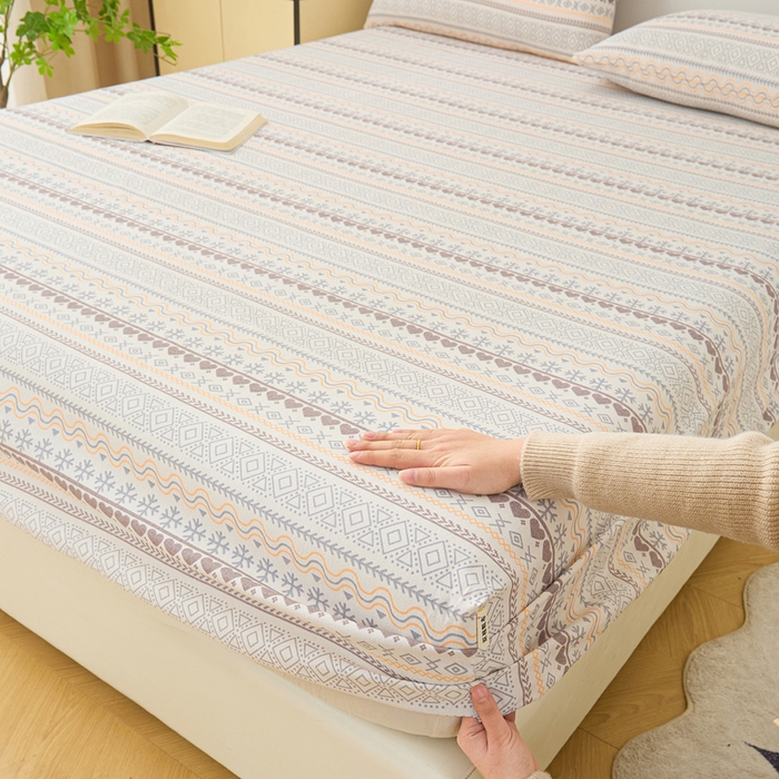 91家纺网 家纺一手货源 找家纺 （总）首爱家纺 2025新款升级细纱原棉老粗布印花单床笠床笠单件单品床笠