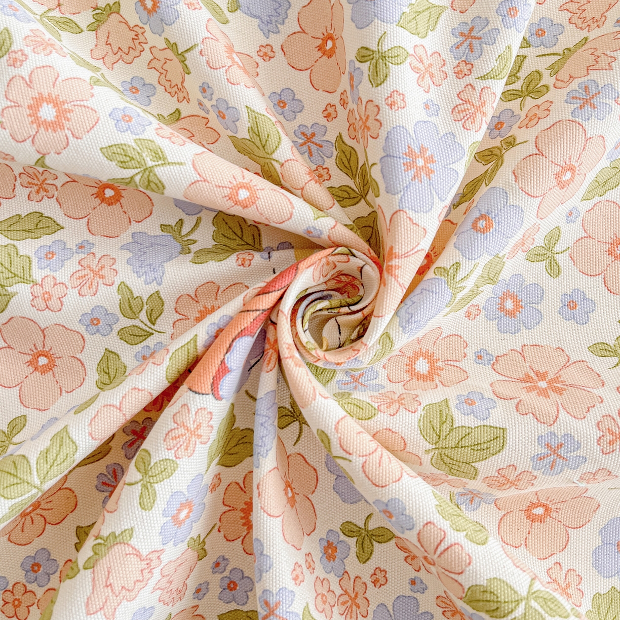 91家纺网 家纺一手货源 找家纺 首爱家纺 2025新款升级细纱原棉老粗布印花单床笠床笠单件单品床笠 花朵熊