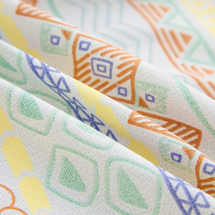 91家纺网 家纺一手货源 找家纺 首爱家纺 2025新款升级细纱原棉老粗布印花单床笠床笠单件单品床笠 条纹小熊