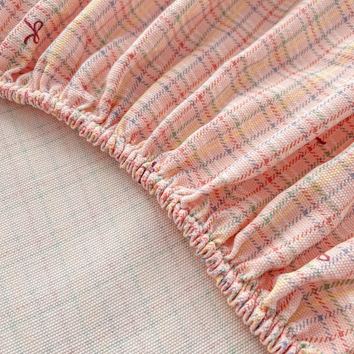 91家纺网 家纺一手货源 找家纺 棉乐町家居 2025新款升级细纱原棉老粗布印花单床笠床笠单件单品床笠 彩蝶