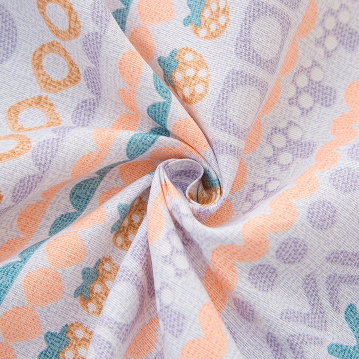 91家纺网 家纺一手货源 找家纺 棉乐町家居 2025新款升级细纱原棉老粗布印花单床笠床笠单件单品床笠 草莓情