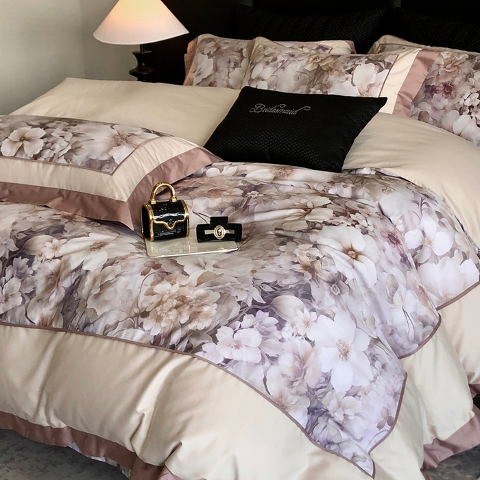 91家纺网 家纺一手货源 找家纺 （总）佳汐蓝家纺 2025秋冬新款臻棉磨毛数码印花大拼角四件套