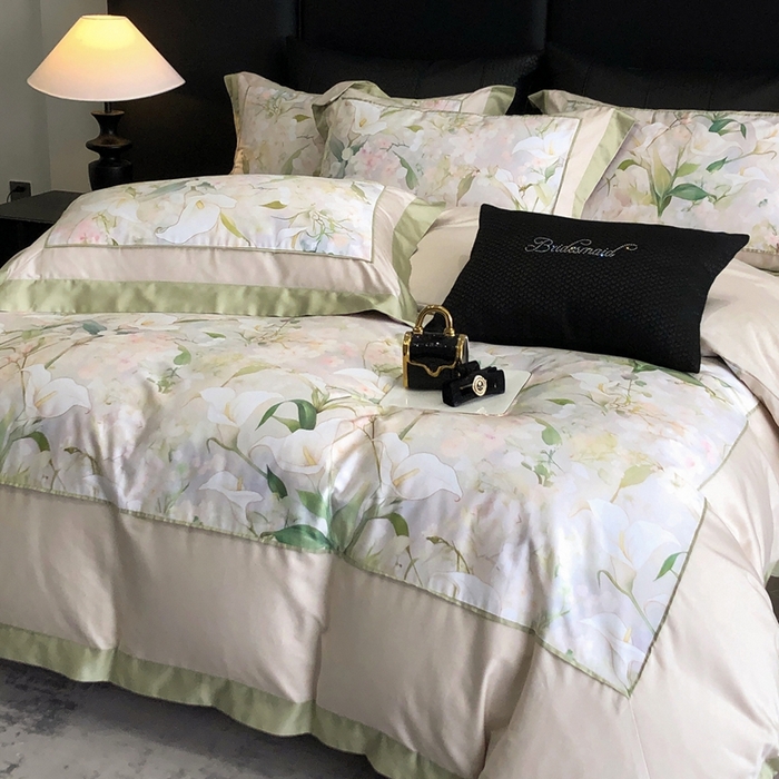 91家纺网 家纺一手货源 找家纺 （总）佳汐蓝家纺 2025秋冬新款臻棉磨毛数码印花大拼角四件套