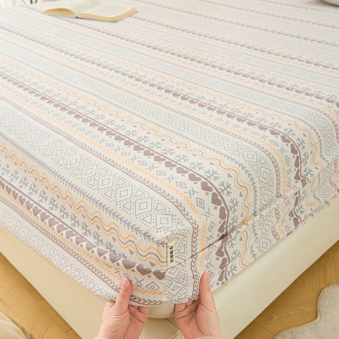 91家纺网 家纺一手货源 找家纺 （总）金泰莱 2025新款升级细纱原棉老粗布印花单床笠床笠单件单品床笠