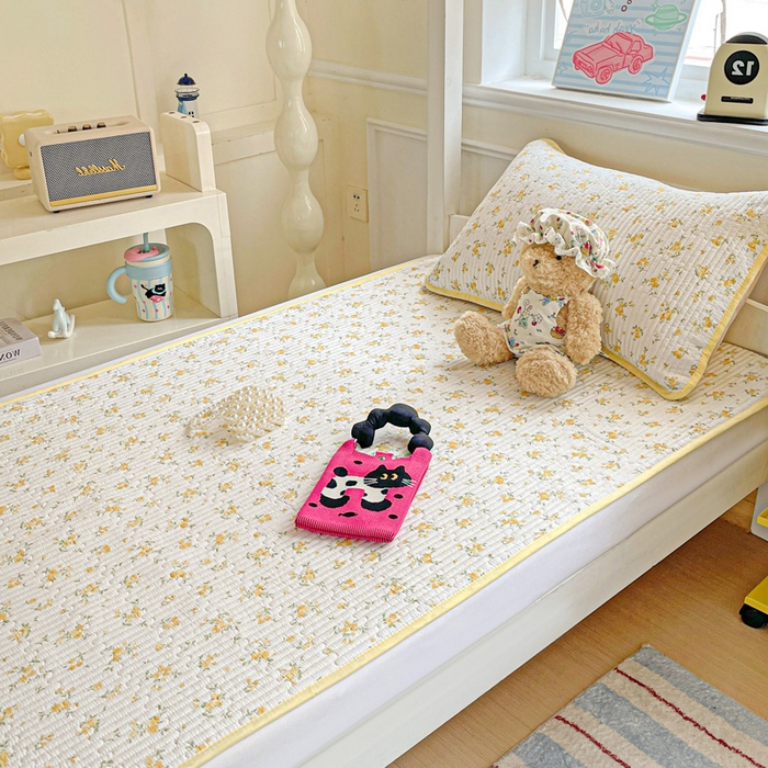 91家纺网 家纺一手货源 找家纺 恒尚居 2025新款学生床垫双层纱床褥垫软床垫床护垫-四季款【系列一】 春日繁花