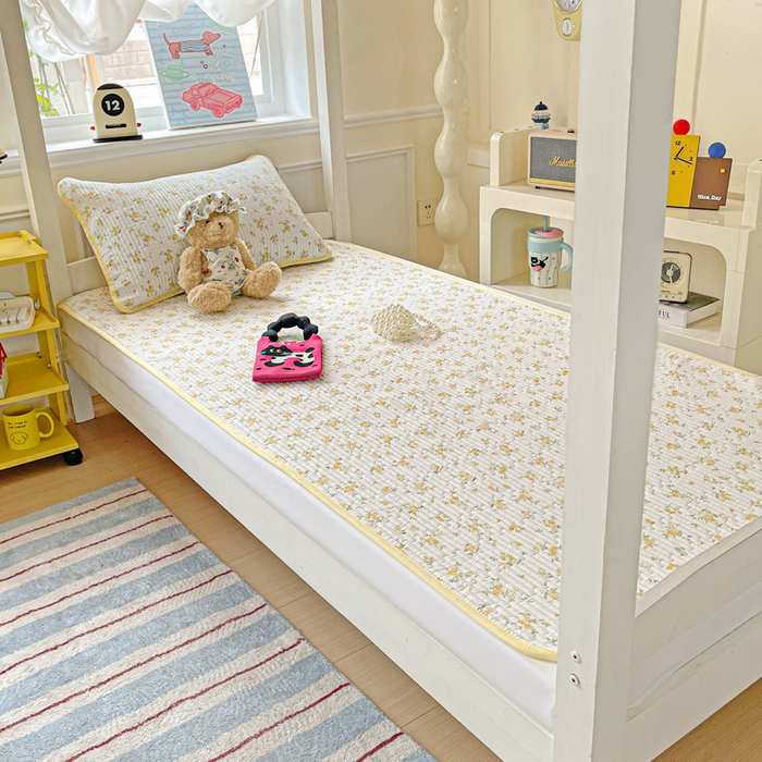 91家纺网 家纺一手货源 找家纺 恒尚居 2025新款学生床垫双层纱床褥垫软床垫床护垫-四季款【系列一】 春日繁花