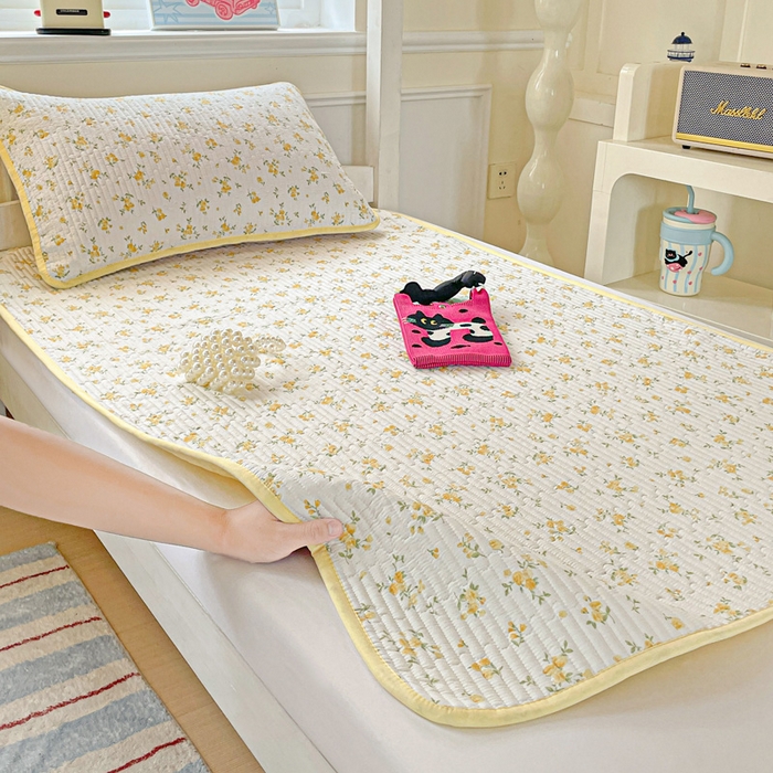 91家纺网 家纺一手货源 找家纺 恒尚居 2025新款学生床垫双层纱床褥垫软床垫床护垫-四季款【系列一】 春日繁花