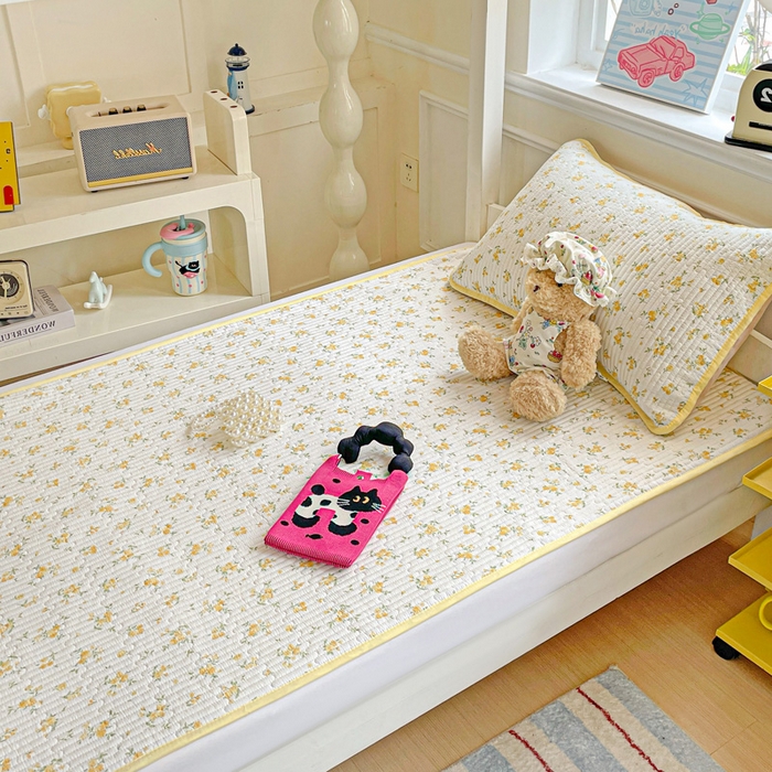 91家纺网 家纺一手货源 找家纺 恒尚居 2025新款学生床垫双层纱床褥垫软床垫床护垫-四季款【系列一】 春日繁花