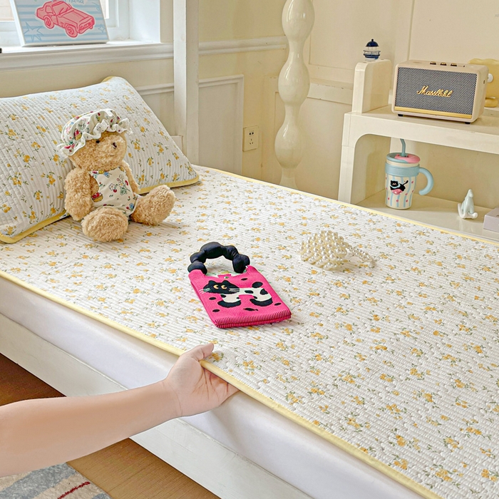 91家纺网 家纺一手货源 找家纺 恒尚居 2025新款学生床垫双层纱床褥垫软床垫床护垫-四季款【系列一】 春日繁花