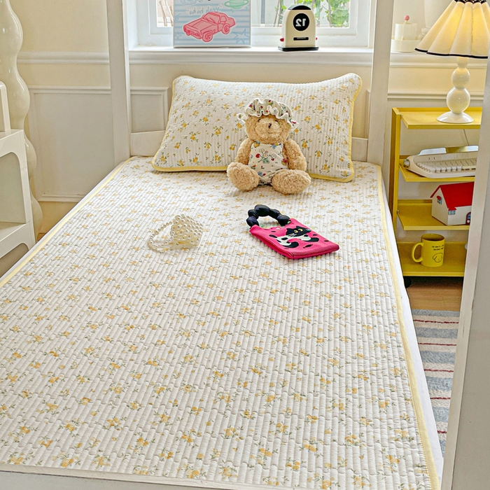 91家纺网 家纺一手货源 找家纺 恒尚居 2025新款学生床垫双层纱床褥垫软床垫床护垫-四季款【系列一】 春日繁花